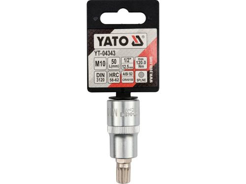 Yato spline bithegy dugófejjel, 1/2 col - CrV - M10