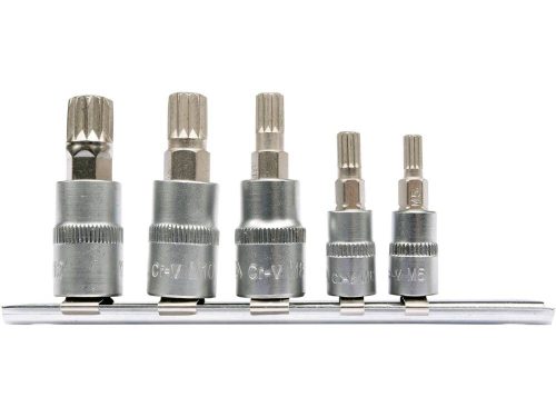 Yato spline bithegy dugófejjel, 1/4; 3/8 col - 5 részes