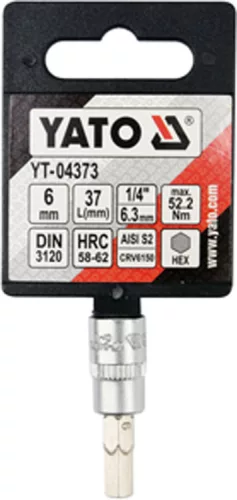 Yato imbusz bithegydugófejjel, 6 mm - 1/4 col - CrV