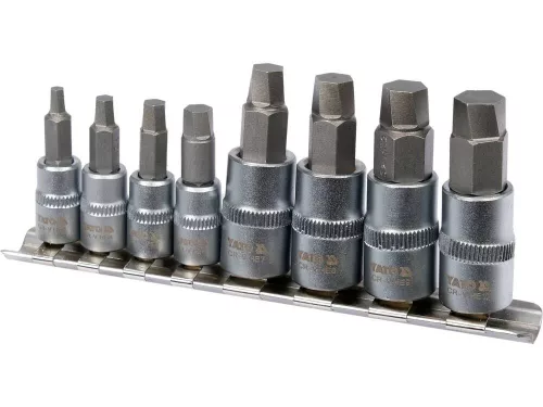 Yato roncsolt imbuszcsavar kiszedő dugókulcs készlet 8 részes 1/4" 3/8"