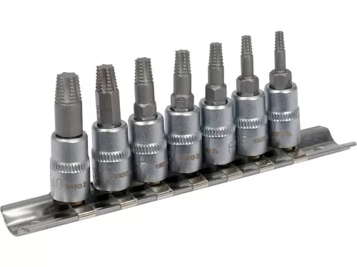 Yato roncsolt Torx csavar kiszedő dugókulcs készlet 7 részes 1/4"