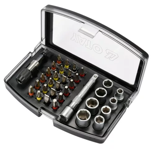 Yato bithegy és dugókulcs 34 részes készlet 1/4" S2 (Lapos, PZ, PH, TORX)