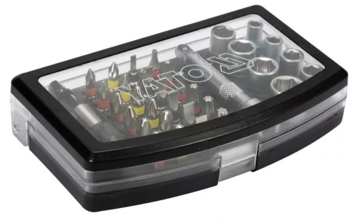 Yato bithegy és dugókulcs 34 részes készlet 1/4" S2 (Lapos, PZ, PH, TORX)