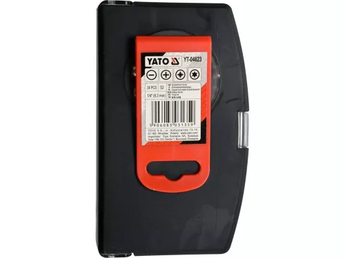 Yato bithegy és dugókulcs 34 részes készlet 1/4" S2 (Lapos, PZ, PH, TORX)
