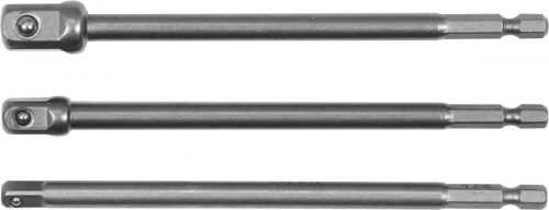 Yato Dugókulcs adapter készlet 3 részes 1/4" Hex 1/4", 3/8", 1/2" négyszög CrV