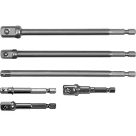 Yato dugókulcs adapter készlet 6 részes 1/4" Hex 1/4", 3/8", 1/2" négyszög CrV