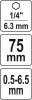Yato gyorstokmány adapter bitbefogás 1/4" 0,5-6,5 mm