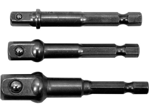 Yato Dugókulcs adapter 3 részes készlet 1/4" Hex -> 1/4", 3/8", 1/2" négyszög