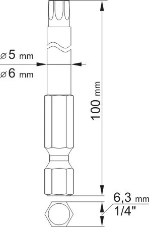 Yato bithegy készlet 2 részes T10 + T27 x 100 mm