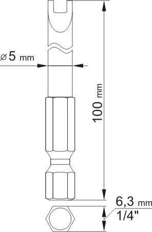 Yato bithegy készlet 2 részes spanner NR4 + NR8 x 100 mm