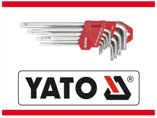 Yato hosszú torx kulcs készlet 9 részes T10-T50 CrV