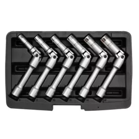 Yato csuklós gyertyakulcs készlet 6 részes 8 / 9 / 10 / 12 / 14 / 16 mm 3/8" CrV