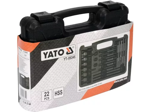 Yato sérült izzítógyertya kiszedő készlet 22 részes HSS