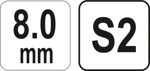 Yato gömbfejű imbusz T-kulcs 8,0 mm / 22 x 200 mm S2