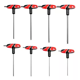 Yato gömbfejű imbusz T-kulcs készlet 8 részes 2,5-10 mm S2