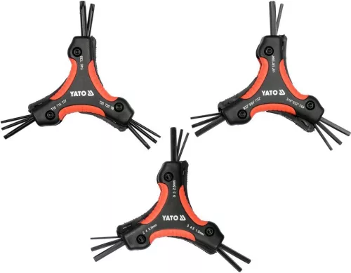 Yato összecsukható imbuszkulcs és Torx kulcs készlet 26 részes CrV