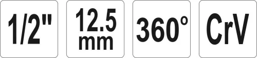 Yato nyomaték szögmérő 1/2" CrV