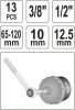 Yato olajszűrő leszedő készlet 13 részes 3/8"