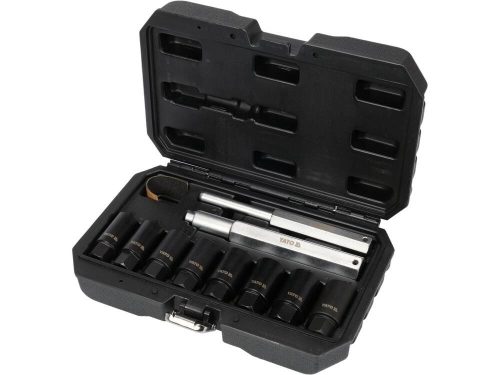 Yato gépi dugókulcs készlet 10 részes 18-25 mm biztonsági kerékcsavarokhoz