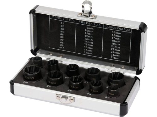 Yato törtcsavarfej leszedő készlet 10 részes 3/8" 9-19 mm