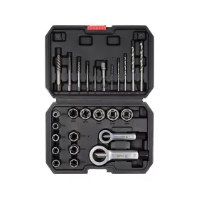 Yato törtcsavar és anya kiszedő készlet 26 részes 3/8"
