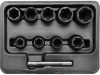 Yato törtcsavarfej leszedő készlet 10 részes 3/8" 10-19 mm