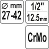 Yato Kormányösszekötő rúd szerelő 1/2" 27-42 mm CrMo