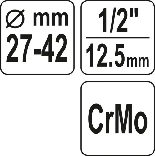 Yato kormányösszekötő rúd szerelő 1/2" 27-42 mm CrMo