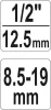 Yato sérültcsavar kiszedő 1/2" 8,5-19 mm