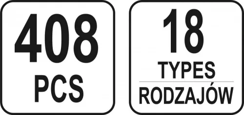 Yato műanyag patent készlet 408 részes Nissan