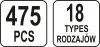 Yato műanyag patent készlet 475 részes Mazda