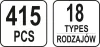 Yato műanyag patent készlet 415 részes Ford