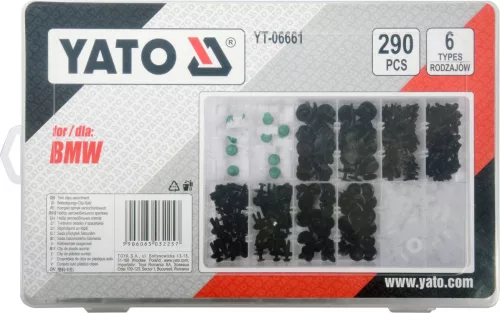 Yato műanyag patent készlet 290 részes BMW