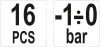 Yato vákuum- és AC-pumpa mérő készlet 10 részes -1÷0 bar