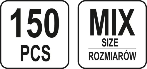 Yato hatlapú zárt csavaranya készlet 150 részes M3-M10