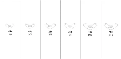 Yato szárnyas csavaranya 150 részes