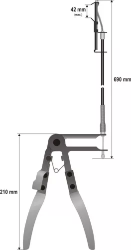 Yato fogó flexibilis bowdenes vízcsőbilincshez