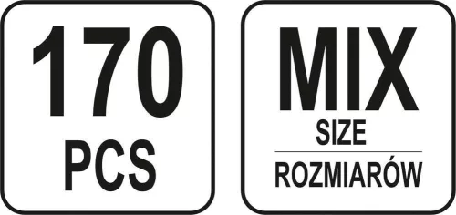 Yato karosszérria csavar és alátét készlet 170 részes