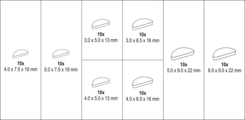 Yato íves retesz készlet 80 részes