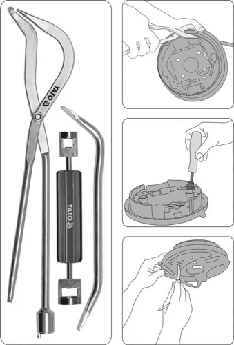 Yato fékrugó fogó készlet 3 részes