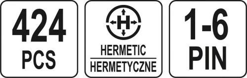 Yato elektromos csatlakozó készlet 424 részes