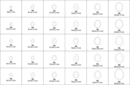 Yato réz alátét készlet 300 részes