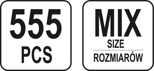 Yato sasszeg készlet 555 részes