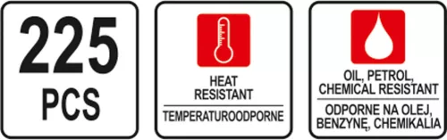 Yato o-gyűrű készlet 225 részes