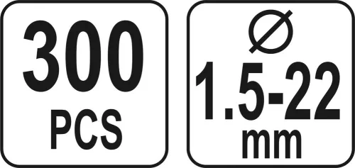 Yato e-gyűrű készlet 300 részes