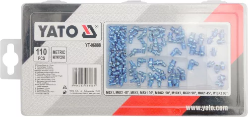 Yato zsírzógomb (zsírzófej) készlet 110 részes