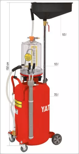 Yato pneumatikus olajleszívó / olajgyűjtő 8 bar 70 liter