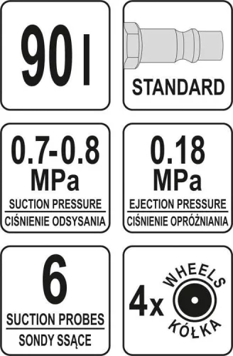 Yato pneumatikus olajleszívó / olajgyűjtő 8 bar 70 liter