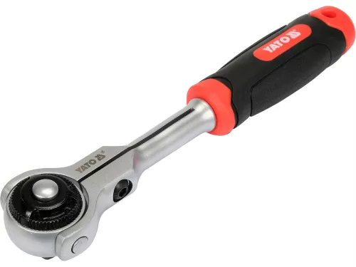 Yato racsnis hajtószár 3/8" 195 mm 72T forgó fejes CrV