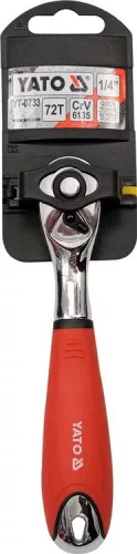 Yato racsnis hajtószár 1/4" 155 mm 72T hajlított szár CrV